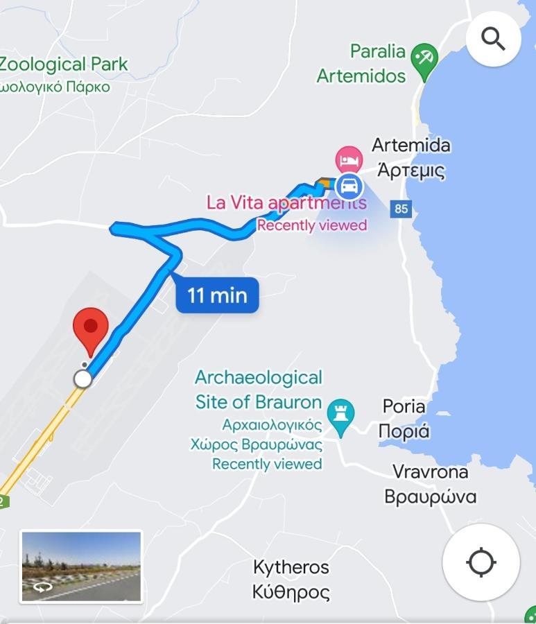 La Vita Apartments-Near Airport & Sea Артемида Екстериор снимка